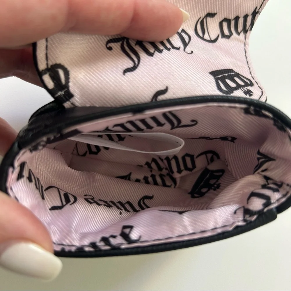 NWT Juicy Couture Tied with a Bow mini tote crossbody Black Bow Bag purse charm - Picture 14 of 17